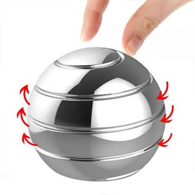 Mind bending Spherical Helix 360 Illusion Decompression kinetic desk toys Hand Metal Fidget Spinner For Kids Adults